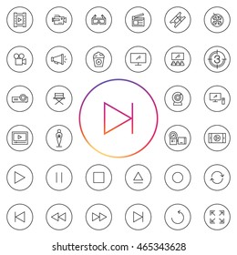 Video icons set. 