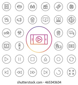 Video icons set.