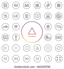 Video icons set.