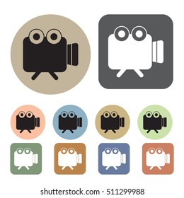 Video icons set.Vector illustration

