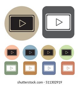 Video icons set.Vector illustration
