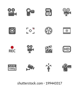 Video icons, vector.