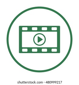 Video  icon,vector. Flat design.