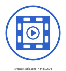 Video  icon,vector. Flat design.