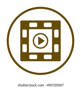 Video  icon,vector. Flat design.