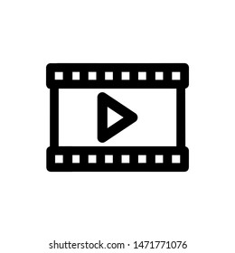 Video icon,vector illustration. Flat design style. vector video icon illustration isolated on White background, video icon Eps10. video icons graphic design vector symbols.