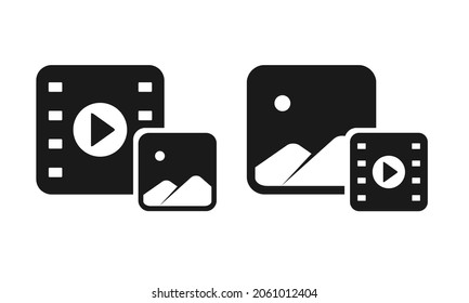 Video to image converter. Illustration vector