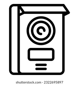 Videosprechanlage-Symbol-Vektorgrafik. Türsystem. Kamerasicherheit