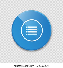 Video interface icon on transperent. Vector illustration playlist button