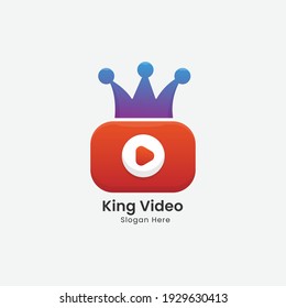 video king logo design template