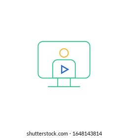 Video learn logo template vector icon design
