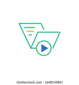 Video learn logo template vector icon design