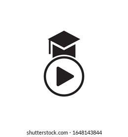 Video learn logo template vector icon design