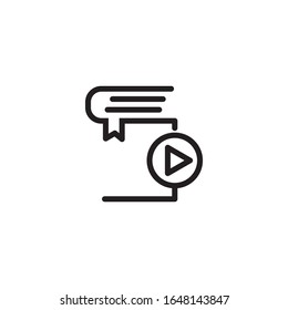Video learn logo template vector icon design