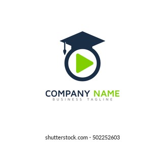 Video Learning Education Logo Design Template