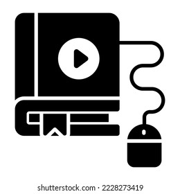 Video lecture, video book, Modern concepts flat design, Premium quality vector illustration concept. Vector symbol.