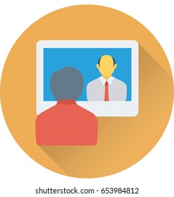 Video Lecture Vector Icon 