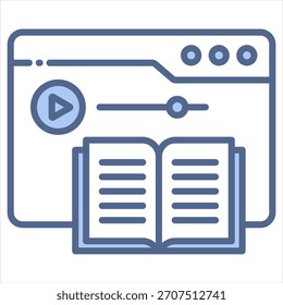 Video Ilustración vectorial de iconos azules