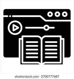 Video Ilustración vectorial de iconos de glifo