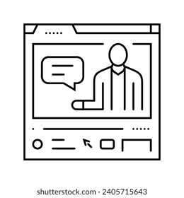 vídeo sera un vector de icono de línea de plataforma de aprendizaje en línea. videocintas de diseño de plataforma de aprendizaje en línea. símbolo de contorno aislado ilustración negra