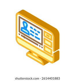 video lectures online learning platform isometric icon vector. video lectures online learning platform sign. isolated symbol illustration