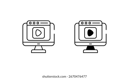 Video Diseño de icono de lección con fondo blanco Ilustración de stock