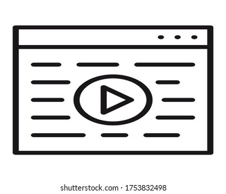 video lesson  icon vector for web apps