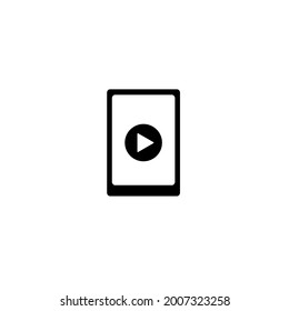 Video lesson on a tablet simple icon vector illustration