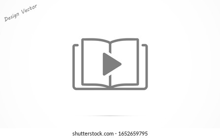Video Lesson Service line flat vector icon for mobile application, button and website design. Illustration isolated on white background. EPS 10 design, logo, app, infographic.
