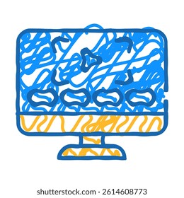 video lessons doodle icon sketch vector. video lessons sign. isolated symbol illustration