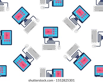 Video lessons seamless pattern design, Repeat textile design. Fabric print.