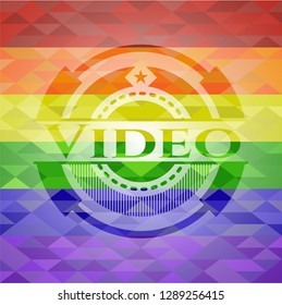 Video lgbt colors emblem 