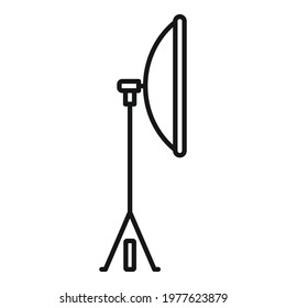 Video light stand icon. Outline video light stand vector icon for web design isolated on white background