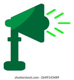 Video lighting icon illustrating a studio light source used to enhance brightness and visibility during filming.