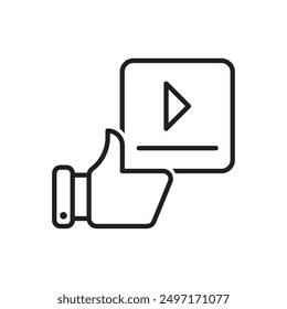 Video Like Icon - Thumbs Up Icon