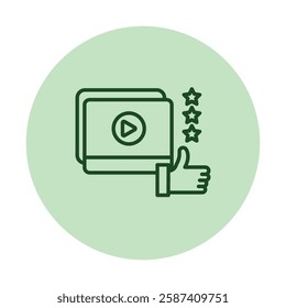 Video Likes  pentaglow, vector, pixel perfect, illustrator file