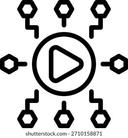 video line icon illustration vector