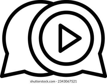 Symbol der Videozeile - Einzelsymbol, Vektorgrafik
