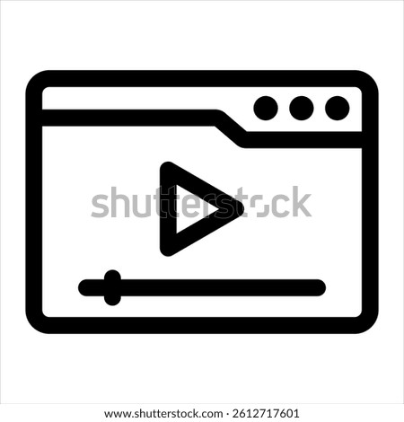 Video Line Icon Vector Illustration