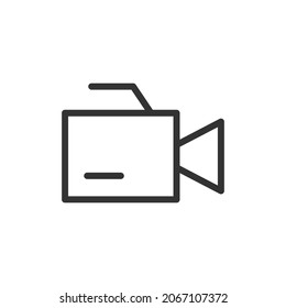 Video line icon. Web symbol for web and apps. Sign design in outline style. Video stroke object.