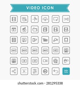 video line icons