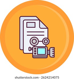 Video Line vector Icon Design