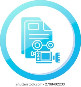 Video Line vector Icon Design