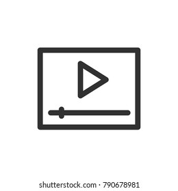 Video. linear icon. Line with Editable stroke