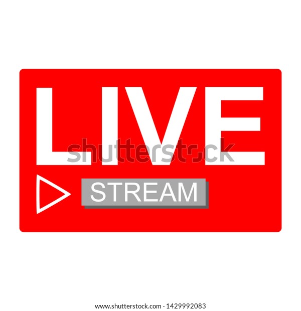 Video Live Stream Logo White Letters Stock Vector Royalty Free