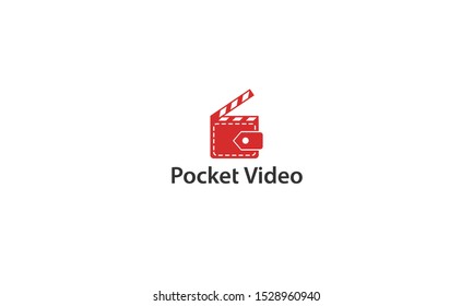 video logo combining filming tools with pockets