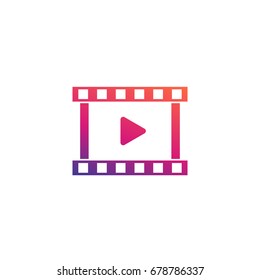 video logo element, vector icon
