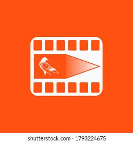 Video logo for film production design vector