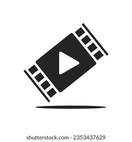 Video-Logo-Vorlage isoliert. Markenidentität. Abstrakte Vektorgrafik von Icon