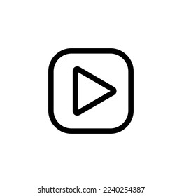 Video-Logo, Vektorgrafik. Dieses Logo ist perfekt für Unternehmen der Filmindustrie geeignet.